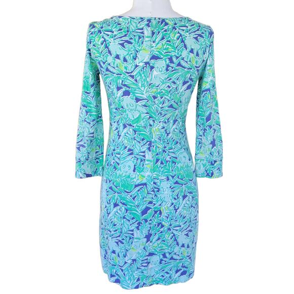 Lilly Pulitzer Marlowe Mini Shift Dress Koala of the Wild Poolside Blue XS - Picture 6 of 12
